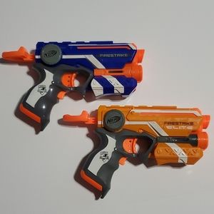 Pair of Nerf N-Strike Elite - Firestrike Blasters